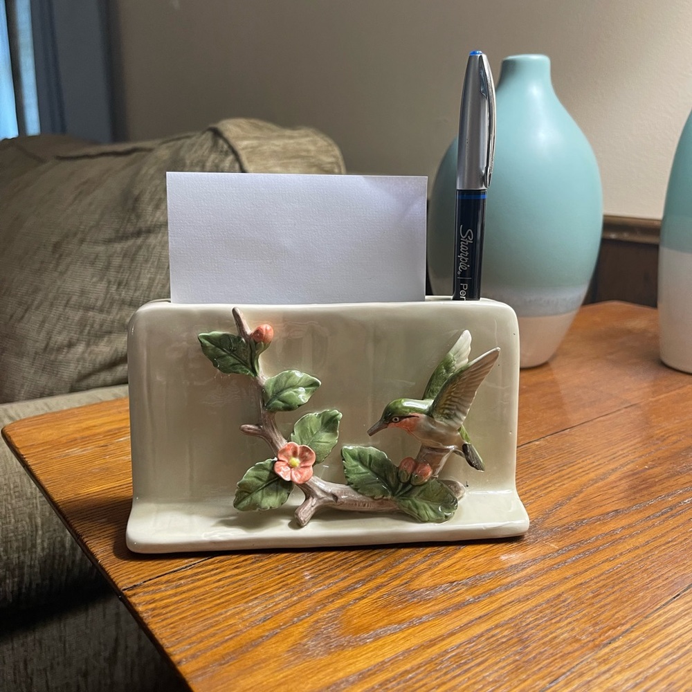 Vintage Lacquerware Otagiri Note & Pen Holder